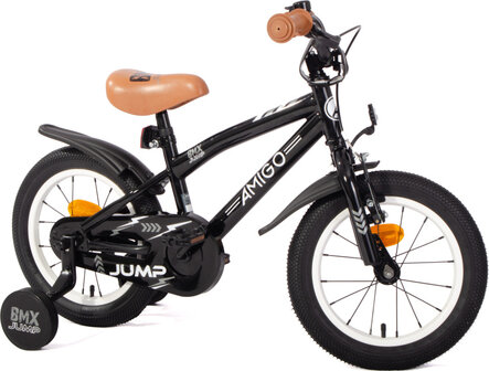 Amigo Bmx Jump Jongens Terugtraprem zwart/wit 22,5 cm 14 inch zwart/wit 22,5 cm 14 inch