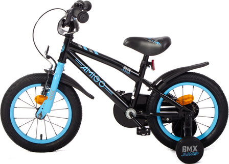 Amigo Bmx Jump Jongens Terugtraprem zwart/blauw 22,5 cm 14 inch zwart/blauw 22,5 cm 14 inch