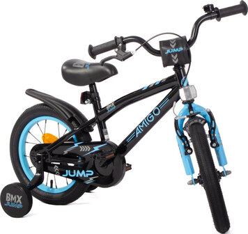 Amigo Bmx Jump Jongens Terugtraprem zwart/blauw 22,5 cm 14 inch zwart/blauw 22,5 cm 14 inch