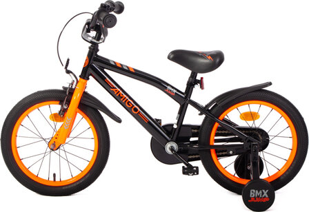 Amigo Bmx Jump Jongens Terugtraprem zwart/neon oranje 25,5 cm 16 inch zwart/neon oranje 25,5 cm 16 inch