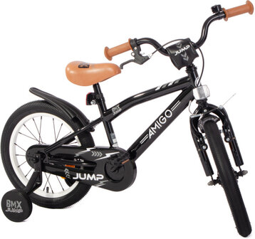 Amigo Bmx Jump Jongens Terugtraprem zwart/wit 25,5 cm 16 inch zwart/wit 25,5 cm 16 inch