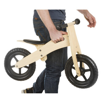 Anlen Loopfiets 12 Inch Junior Zwart/Blank