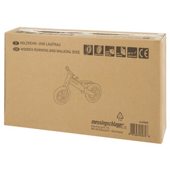 Anlen Loopfiets 12 Inch Junior Zwart/Blank