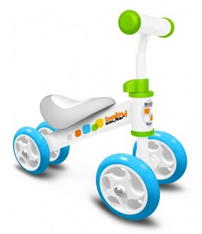 Skids Control Loopfiets Met 4 Wielen Junior blauw/wit blauw/wit