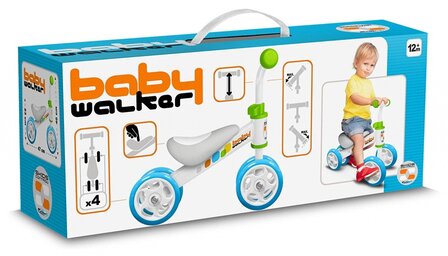 Skids Control Loopfiets Met 4 Wielen Junior blauw/wit blauw/wit
