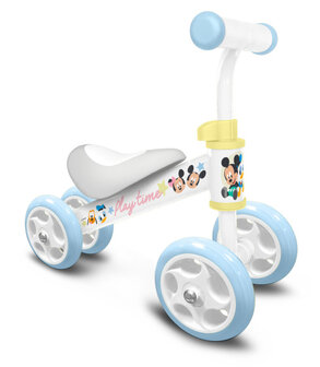 Disney Play Time Mickey Loopfiets Met 4 Wielen Junior Wit/Lichtblauw