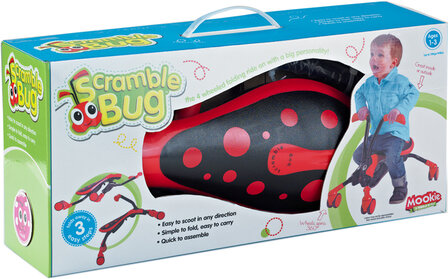 The Bugs Scramblebug Beetle Loopfiets Met 4 Wielen Junior rood/zwart rood/zwart