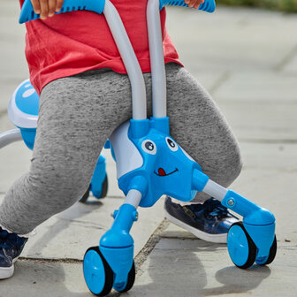 The Bugs Scramblebug Tide Loopfiets Met 4 Wielen Junior blauw/wit blauw/wit
