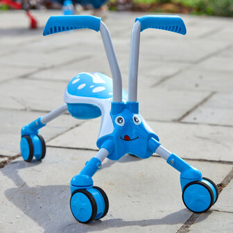 The Bugs Scramblebug Tide Loopfiets Met 4 Wielen Junior blauw/wit blauw/wit