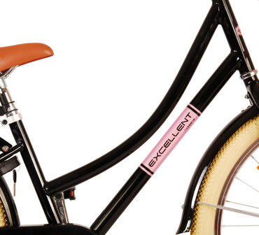 Volare Excellent Meisjes Terugtraprem zwart 34 cm 24 inch zwart 34 cm 24 inch