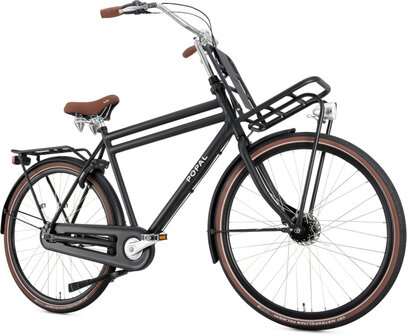 Popal Daily Dutch Prestige 57 Cm Heren 7V Rollerbrake matzwart 28 inch matzwart 28 inch