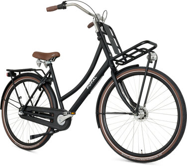 Popal Daily Dutch Prestige 59 Cm Dames 3V Terugtraprem matzwart 28 inch matzwart 28 inch