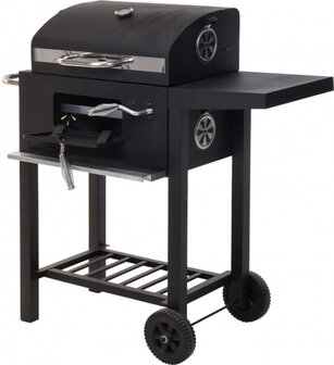 Vaggan Houtskoolbarbecue Met Zijtafel Op Wielen 45 X 32 Cm&nbsp;Zwart