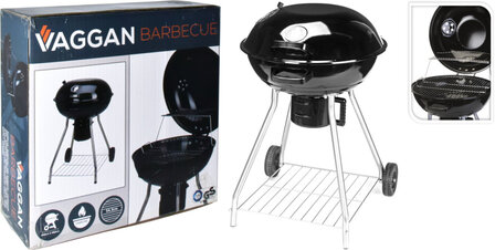 Vaggan Houtskoolbarbecue Op Wielen &Oslash; 56 Cm Zwart