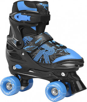 Roces Rolschaatsen Quaddy 3.0 Jongens Zwart/Blauw Maat 34-37
