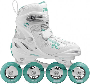 Roces Moody Tif Inlineskates Wit/Mintgroen mintblauw/wit Maat 36-40 mintblauw/wit Maat 36-40