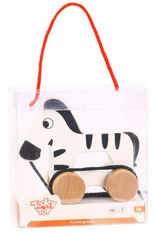 Tooky Toy Zebra Houten Trekfiguur 18 Maanden Zwart/Wit wit/zwart wit/zwart