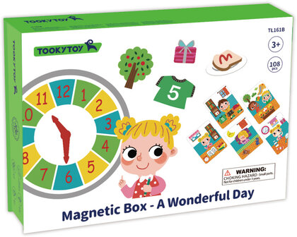 Tooky Toy A Wonderful Day Educatief Houten Magneetbord 108-Delig multicolor multicolor