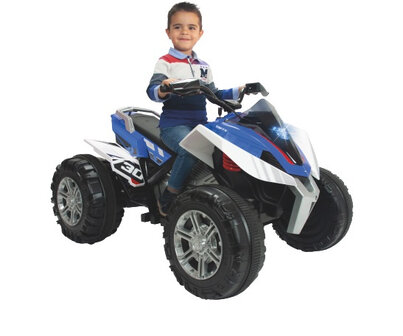 Injusa Rage Elektrische Kinderquad 12V Blauw/Wit