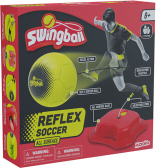 Swingball Reflex Voetbaltrainer Met All Surface Basis Rood/Geel