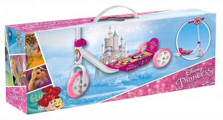 Disney Princess 3-Wiel Kinderstep Vrijloop Meisjes Wit/Roze