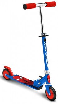 Marvel Spider-Man 2-Wiel Kinderstep Opvouwbaar Voetrem Blauw/Rood