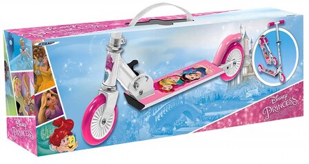 Disney Princess 2-Wiel Kinderstep Opvouwbaar Voetrem Wit/Roze