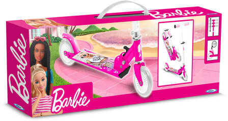 Mattel Barbie 2-Wiel Kinderstep Opvouwbaar Voetrem Roze