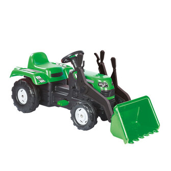 Dolu Ranchero Traptractor Met Voorlader &amp; Claxon Groen/Zwart
