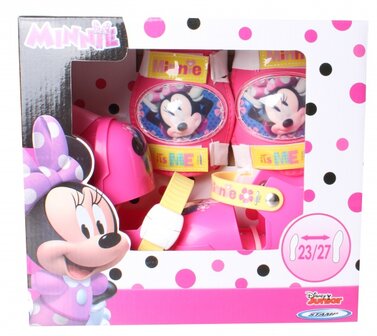 Disney Minnie Mouse Rolschaatsen Met Bescherming Meisjes /Wit roze Maat 23-27 roze Maat 23-27
