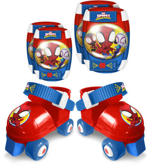 Marvel Spidey Rolschaatsen Met Bescherming /Blauw rood Maat 23-27 rood Maat 23-27