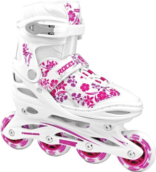 Roces Compy 8.0 Inlineskates Softboot Meisjes Wit/Roze Maat 34-37