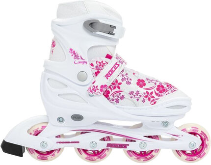 Roces Compy 8.0 Inlineskates Softboot Meisjes Wit/Roze Maat 34-37