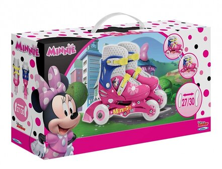 Disney Minnie Mouse Inlineskates Hardboot Wit/Blauw Maat 27/30