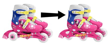 Disney Minnie Mouse Inlineskates Hardboot Wit/Blauw Maat 27/30