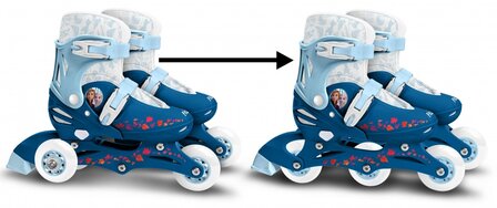 Disney Frozen Ii Inline Skates Hardboot Wit/Blauw Maat 27-30