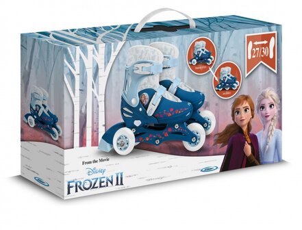 Disney Frozen Ii Inline Skates Hardboot Wit/Blauw Maat 27-30