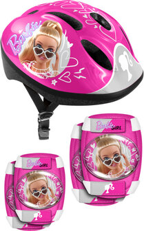Mattel Barbie Skatebescherming 5-Delig 50-56 Cm /Wit Maat S roze roze