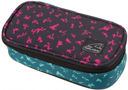 Walker Classic Petrol Etui Meisjes 21 X 10 Cm Zwart