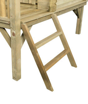 Swing King Camilla Houten Speelhuisje Met Glijbaan naturel/blauw naturel/blauw