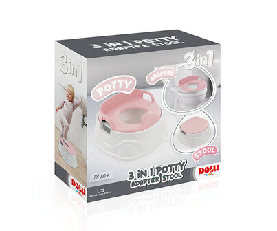 Dolu 3-In-1 Educatief Plaspotje Met Toiletverkleiner wit/roze wit/roze