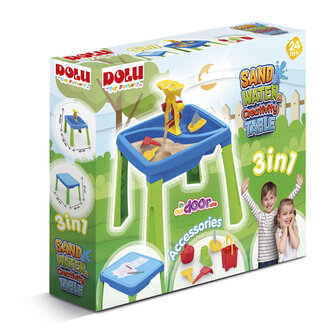 Dolu 3-In-1 Zand- En Watertafel Met Tekentafel blauw/groen blauw/groen