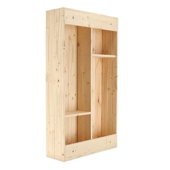 Wandbar met neerklapbaar schap L naturel