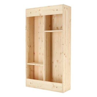 Wandbar met neerklapbaar schap L naturel