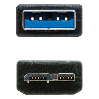 Nanocable Kabel Usb 3.0 Naar Micro Usb B Nanocable 10.01.110-Bk Zwart