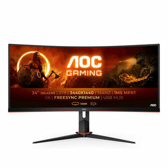 Aoc Monitor Aoc Cu34G2X/Bk Lfd Led Va Amd Freesync Flicker Free 34&amp;quot;