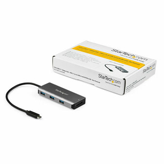 Hub Usb 3 Poorten Startech Hb31C3Asdmb          Zilver