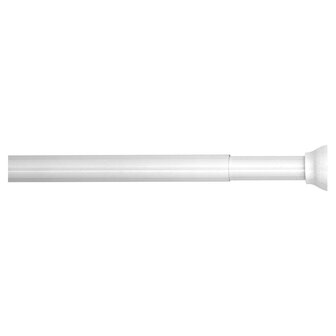 Douchegordijnstang telescopisch 255 cm wit