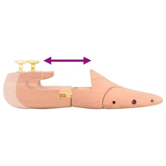 Schoenspanner met schoenlepel EU 38-39 massief cederhout