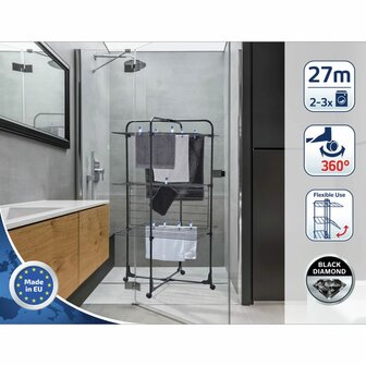 Droogtoren Classic Tower 270 zwart